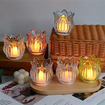 Lotus LED Tealight Oil Lamp Diya