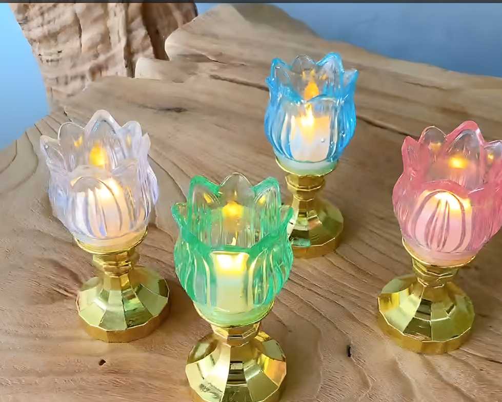 Lotus LED Tealight Oil Lamp Diya